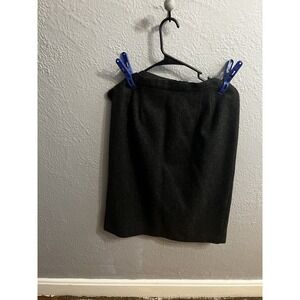 Vintage Briggs Womens Size 14 Charcoal Gray Wool Blend Skirt Lined